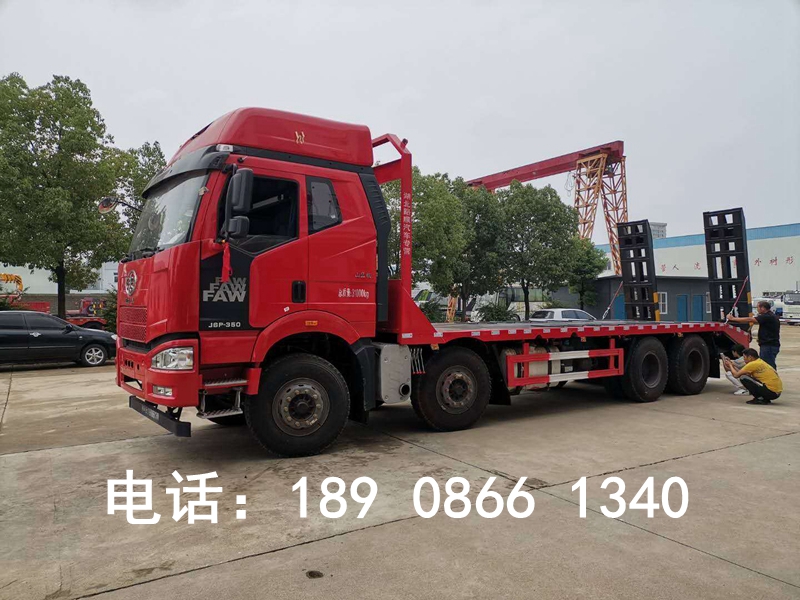 解放J6前四后八平板運(yùn)輸車 解放J6前四后八平板運(yùn)輸車圖片